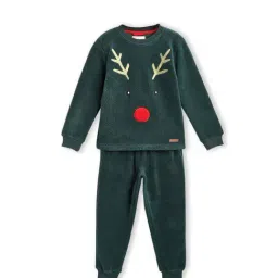 Cherry Crumble By Nitt Hyman Kids Green Applique Nightsuit-image-80