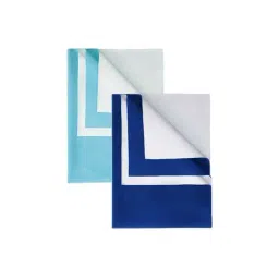 Elementary Smart Dry Waterproof Bed Protector Sheet Pack of 2 Sea Green & Royal Blue - Small-image-94