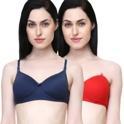 Lady Lyka Multicolor Non Wired Padded T-Shirt Bra (Pack Of 2)-picture-27