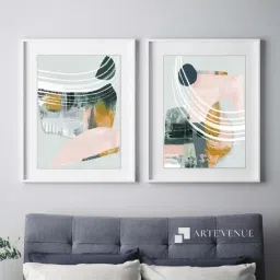 ARTE'VENUE Opus Multicolor Paper Wall Arts - Set of 2 (13 X 16 inch Each)-26