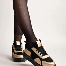 Shoetopia Kids Rose Gold & Black Casual Sneakers-image-38