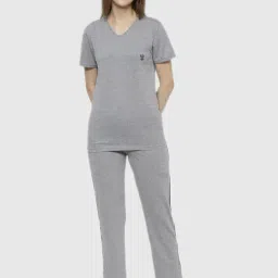 Vimal Jonney Grey Regular Fit Pajama Set-38