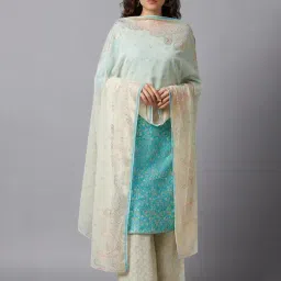 Aurelia Ivory Printed Chiffon Dupatta-5