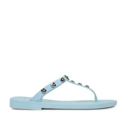 Elle Women's Sky Blue T-Strap Sandals-image-16