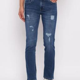 Duke Blue Slim Fit Distressed Jeans-image-31