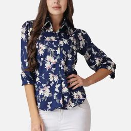 Cation Navy Printed Shirt-image-74