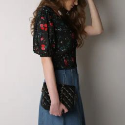 Vero Moda Black Floral Print Top-image-103