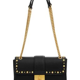 Miraggio Alice Black Studded Small Shoulder Bag-image-62