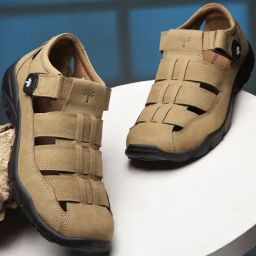 Woodland Men's Khaki Fisherman Sandals-picture-19