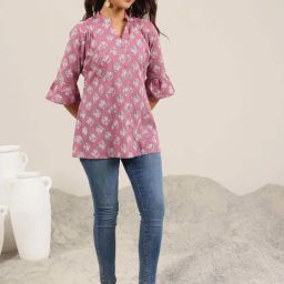 Libas Mauve Printed Kurti image 5