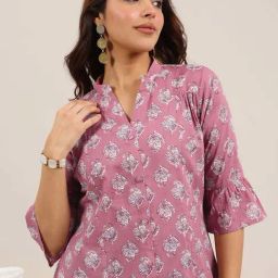 Libas Mauve Printed Kurti image 4