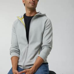 XYXX Light Grey Regular Fit Hooded Sweatshirt-picture-3