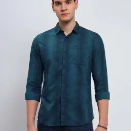 Lee Teal Slim Fit Printed Cotton Shirt-picture-34