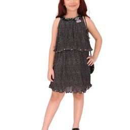 Cutecumber Girls Black Printed Dress-picture-38