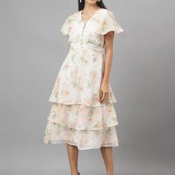 Latin Quarters White Floral Print Midi Dress-picture-41