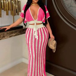 Alamode By Akanksha Sikoy Crochet Holiday Resort Wear Co-Ords-picture-51