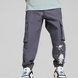 Puma Boys Grey Printed Cargo Pants-image-67