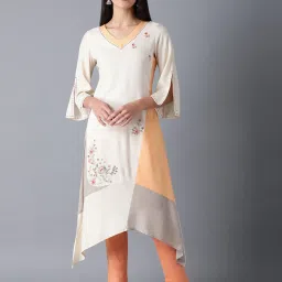 W Multicolor Printed High Low Kurta image 1