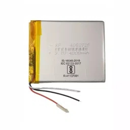 KP 3.7 V DC 4000 mAh Lithium Polymer Rechargeable Battery, KP-406272-18
