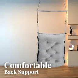 Swingzy Grey Square Shaped Hammock Swing With Cushion image 4