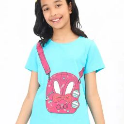 Bonkids Girls Graphic Printed Cotton T-Shirt-image-73