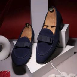 Griffin Men's Navy Blue Loafers-picture-26