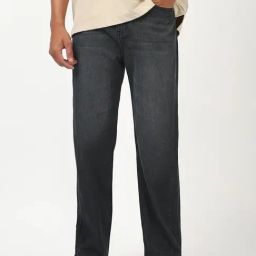 Bewakoof Grey Loose Fit Solid Jeans-image-79