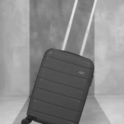 Teakwood Leathers Dark Grey 4 Wheels Small Hard Cabin Trolley Bag 37 cm-picture-47