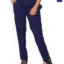 SRISARAS Women Pack Of 2 Cotton Regular Fit Mid-Rise Pleated Peg Trousers-picture-15