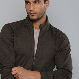 Puma Men Charcoal Grey Solid Cloudspun Full-Zip Front-Open Training Sweatshirt-40