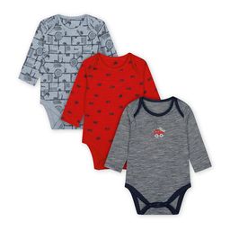 mothercare Boys Pack Of 3 Printed Cotton Bodysuit-29