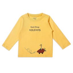My Milestones Boys Graphic Printed Round Neck Pure Cotton T-shirt-image-89