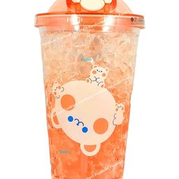 FunBlast Tumbler with Lid & Straw Pink - 450 ml-picture-25