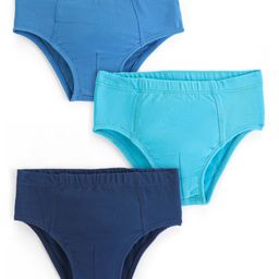 Honeyhap Premium Cotton Elastane Single Jersey Briefs with Bio Finish Solid Color Pack of 3 - Multicolor-picture-27