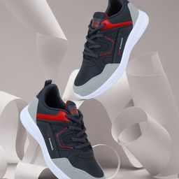 CHamps SHOES  Colour Blocked Detailed Sport Shoes - Dark Grey & Red-image-90
