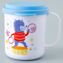 Animal Printed Mug With Handle & Lid Blue- 180 ml-17