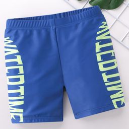 Pine Active Text Print Swimming Trunk - Blue-image-35