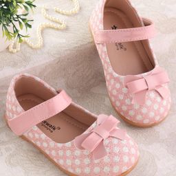 Cute Walk by Babyhug Velcro Closure Ballerina with Bow Applique - Pink-image-14