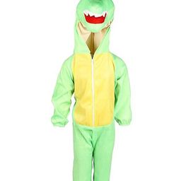 RAJ FANCY DRESSES Full Sleeves Crocodile Animal Theme Costume Dress - Green & Yellow-image-96
