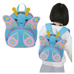 Bembika School Bag The Perfect Children Backpack and School Bags For Kids Compact Stylish Backpack For Kids Exceptional-Quality Kids Kindergarten Backpack and Travel Backpack- (Butterfly|Blue) Height 10 Inches-image-57