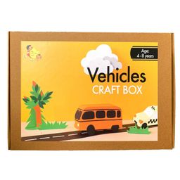 The Curious Bees - Vehicles Craft Box - 4 crafts in 1 craft kit-10