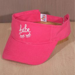 DukieKooky Babe Text Designed Visor Cap - Pink-picture-21