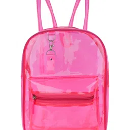 Echo Boomers Stylish Transparent Jelly Backpack - Pink Height 11 Inches-picture-27