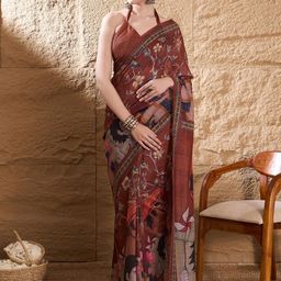 Saree mall Kalamkari Designer Tussar Sarees-image-84