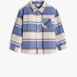 Koton Boys Tartan Checks Opaque Checked Casual Shirt-image-99