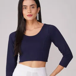 Swtantra Women's ComfortEase 4-Way Stretch Blue Long Sleeve Top-image-49