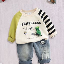 FOREVER FRIDAY Boys Printed T-shirt with Trousers-image-85