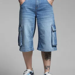 Jack & Jones Men Loose Fit Denim Shorts-picture-37