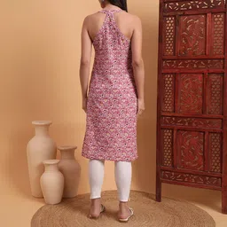 Anouk Rustic Paisley Printed Halter Neck StraightKurta-66