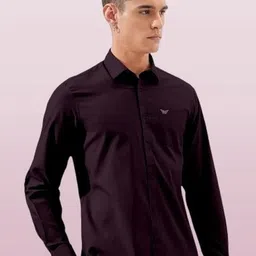 ISUEL FAB Men Purple Cotton Solid Casual Shirts-picture-36